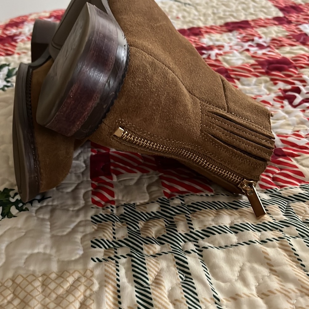 Franco Sarto Leather Suede Ankle Boots - Picture 8 of 11